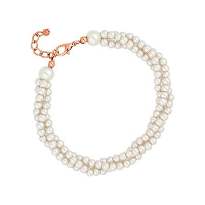 Cream pearl twist bracelet